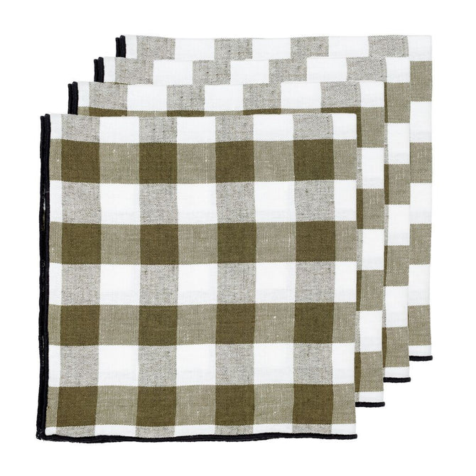 Paris Check Napkin Khaki