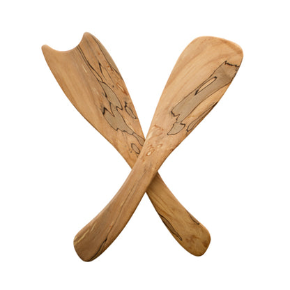 Spalted Rustic Salad Servers
