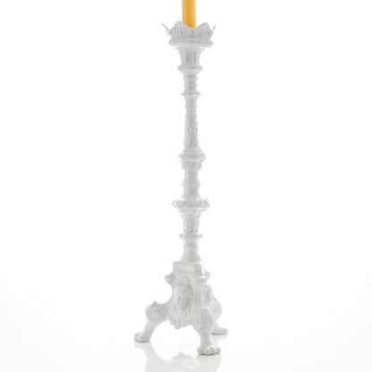 Footed Italian Ceramic Candlestick
