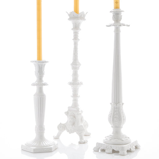 Footed Italian Ceramic Candlestick