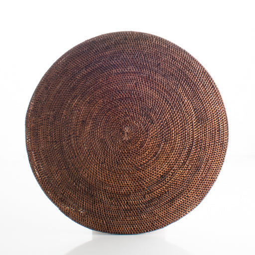 Fine Weave Round Placemat- Brown