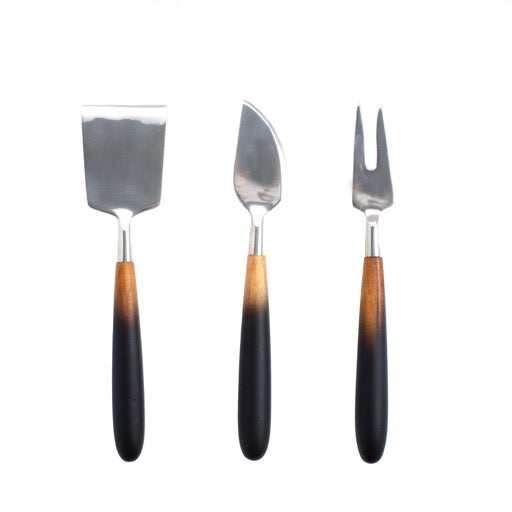 Cheese Set with Black Handle