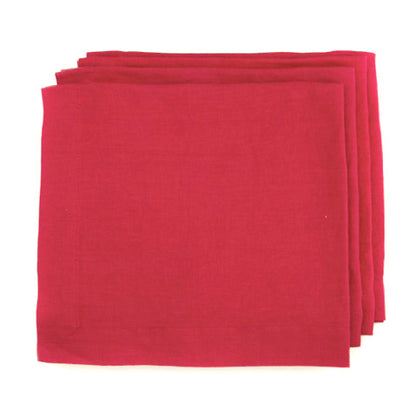 HG Watermelon Hand-dyed Linen Napkin, 22", 22"