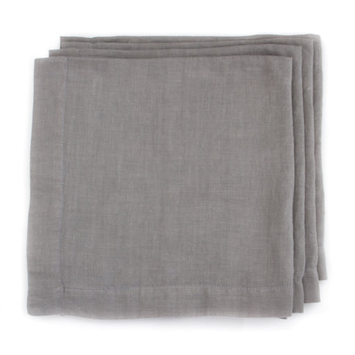 HG Asphalt Hand-dyed Linen Napkin, 22"