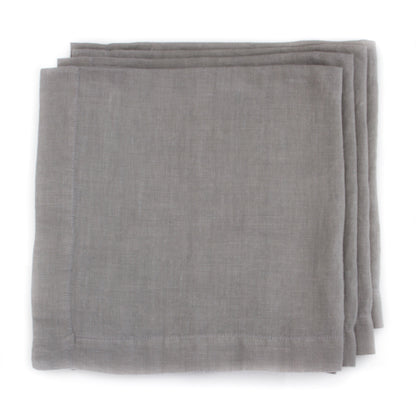 HG Asphalt Hand-dyed Linen Napkin, 22"