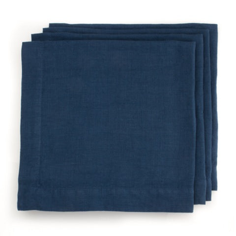 HG Indigo Hand-dyed Linen Napkin, 22"