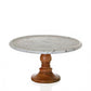 Marble Wood Cake Stand