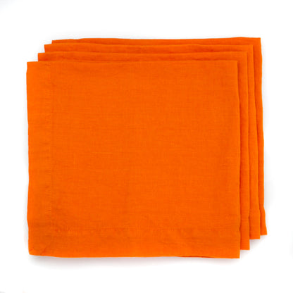 HG Persimmon Hand-dyed Linen Napkin, 22"