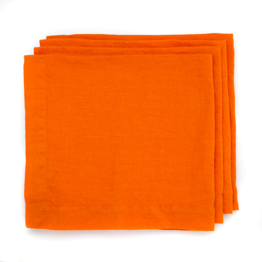 HG Persimmon Hand-dyed Linen Napkin, 22"