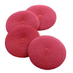 Woven Coasters, Holiday Red